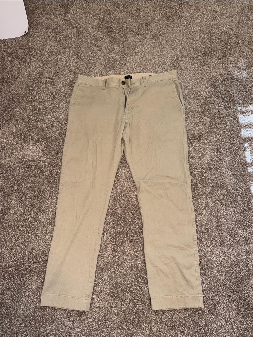 J. Crew Men's Tan Chino Pants - Straight Cut slim fit
